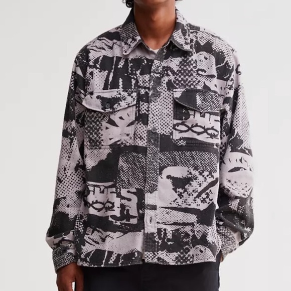 Urban Outfitters Patterned Shirt Jacket - Picture 3 of 3